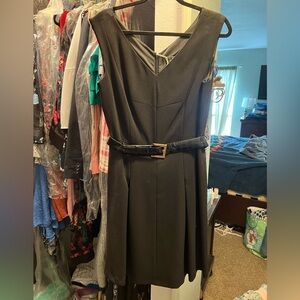 Tahari Black Midi Dress with Belt
